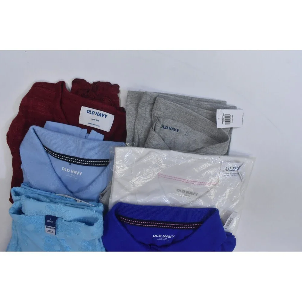 Old Navy Bulk Lot Of 10 Girls Size Large 10/12 Mixed Season Tops Bottoms Shorts